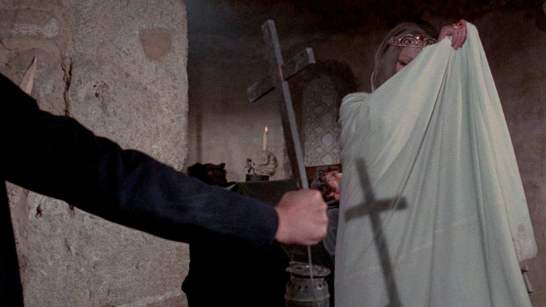 Teresa Gimpera gets the traditional vampire treatment in Crypt of the Living Dead